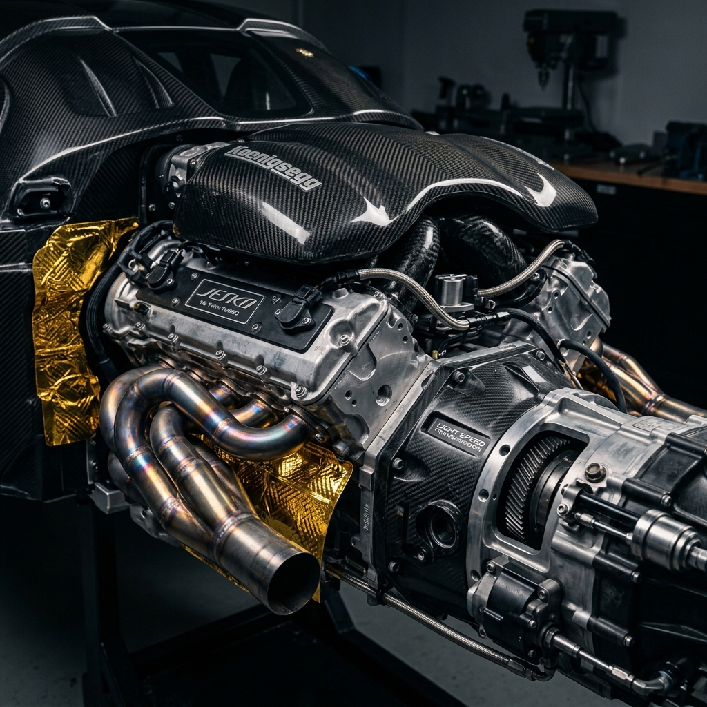 Transmissão LST de 9 marchas e 7 embreagens Koenigsegg Jesko Attack